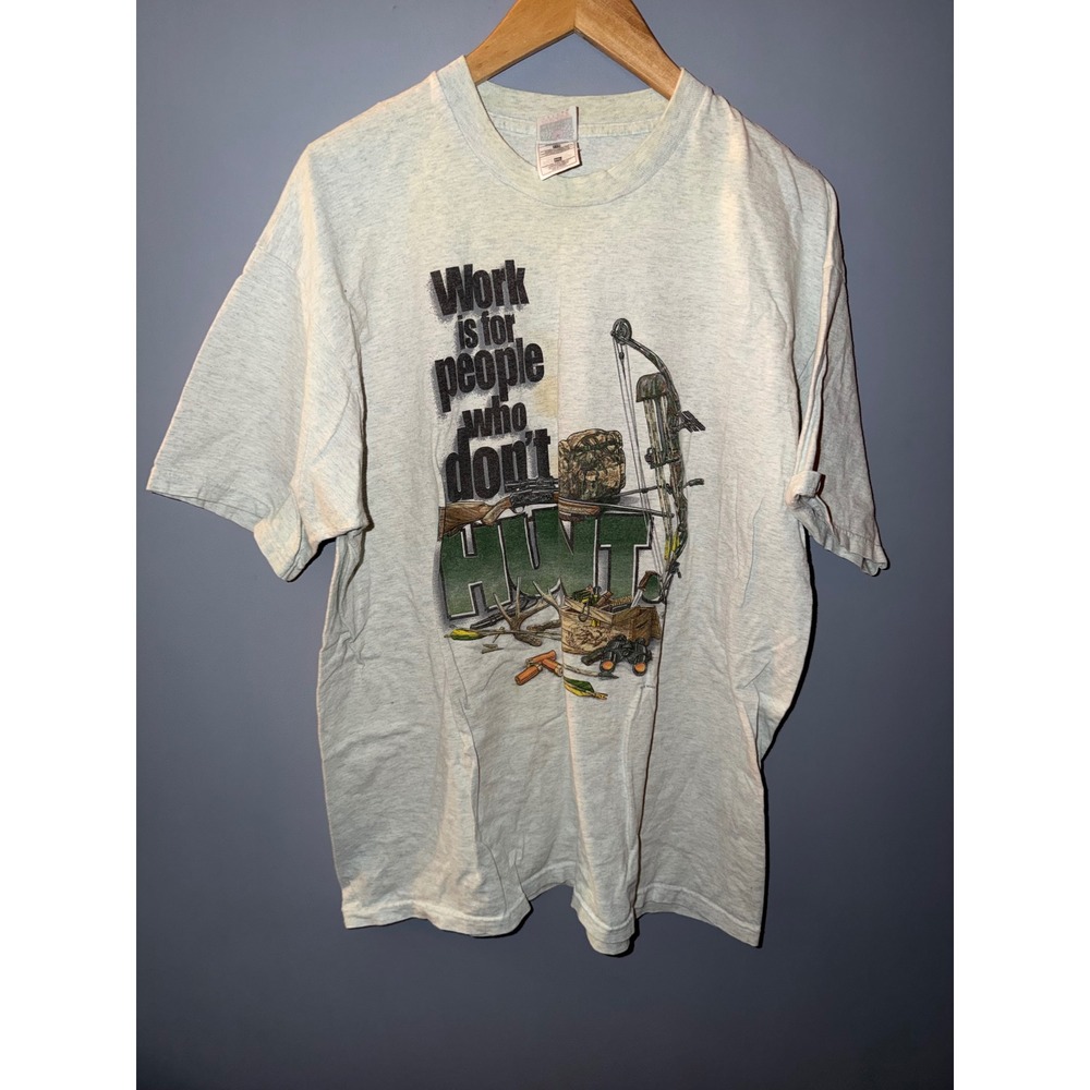 Fruit of‎ the Loom Heavy Cotton Hunting Graphic T Shirt XXL